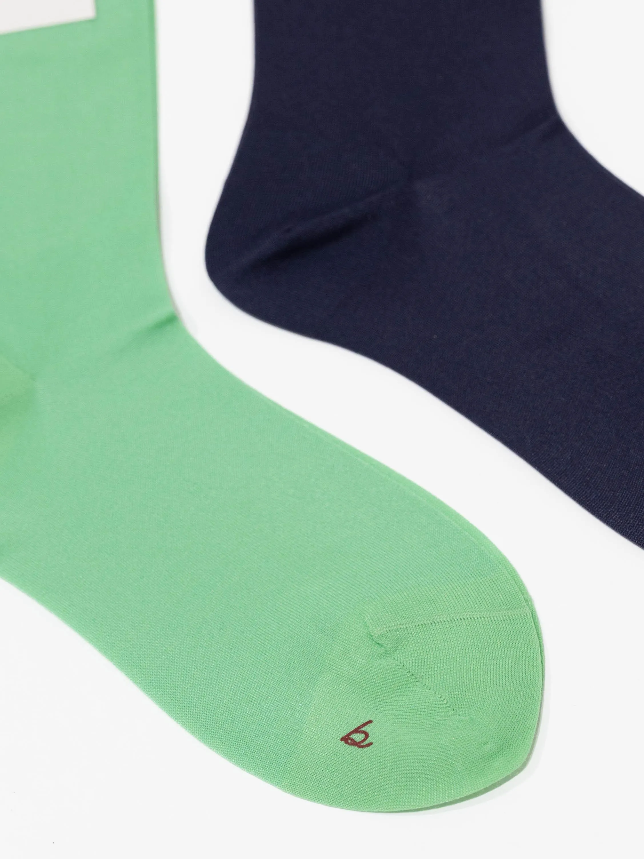 2 Pairs of Sheer Socks - Jade, Navy