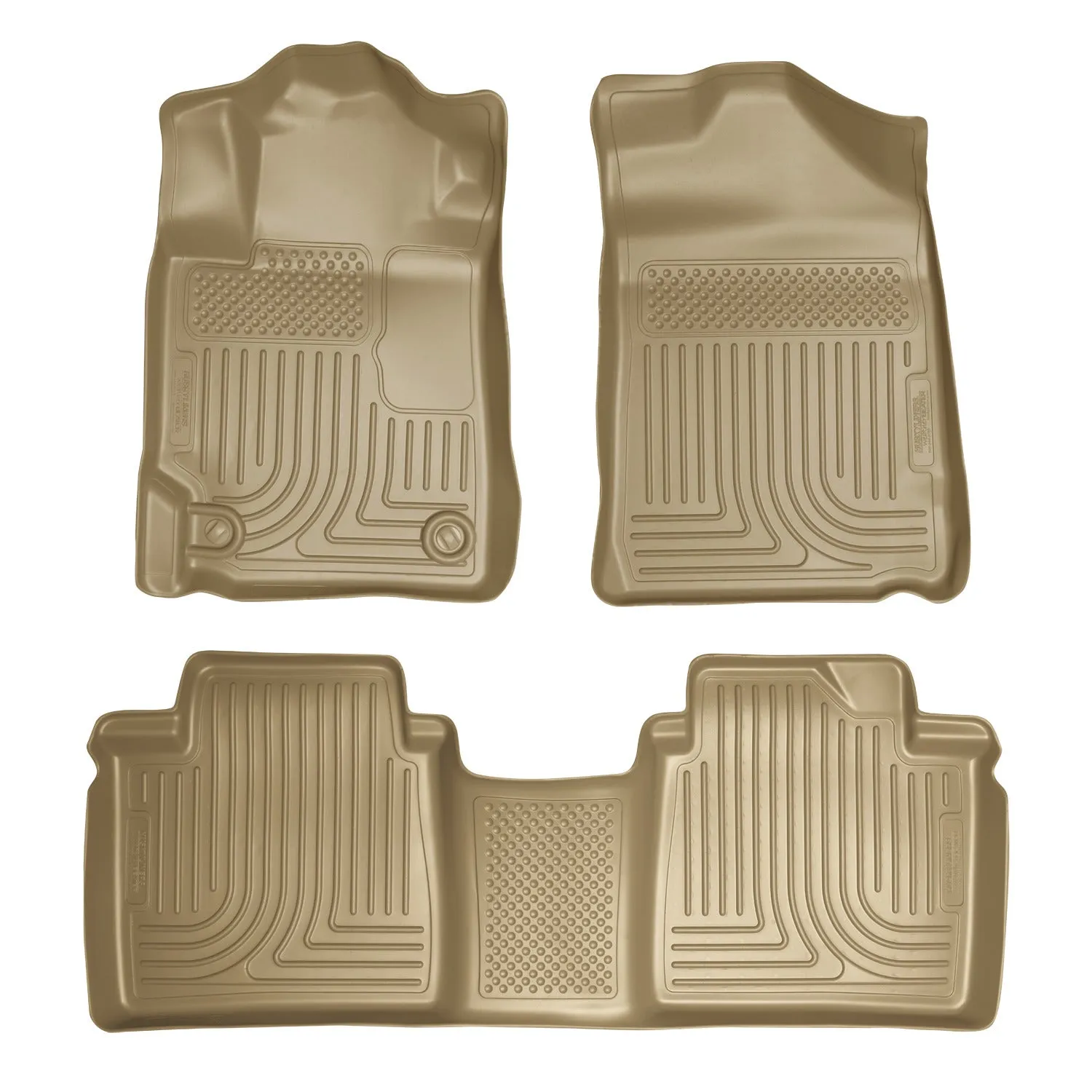 2007-2011 Toyota Camry Front & 2nd Seat Floor Liners - Tan