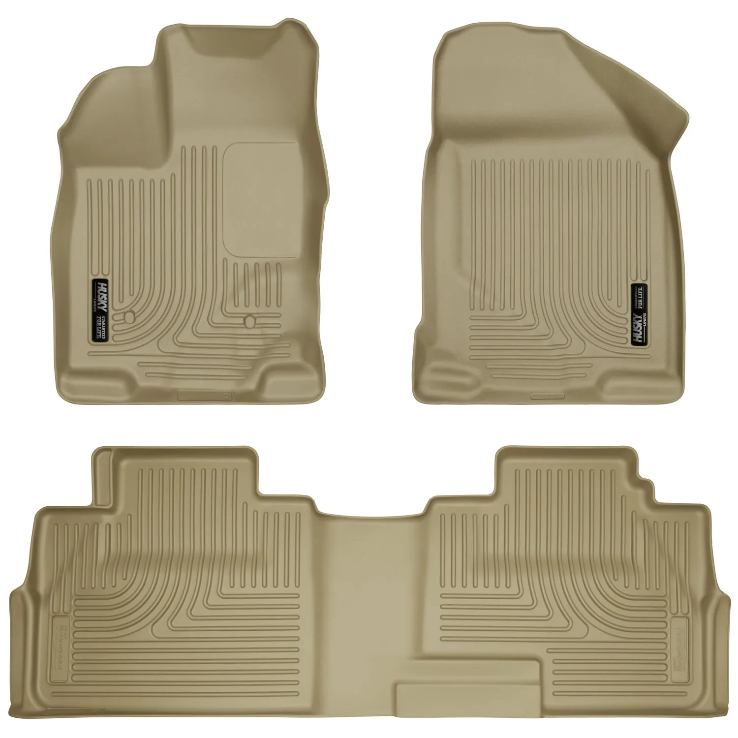 2007-2014 Ford Edge / 2007-2015 Lincoln MKX Front & 2nd Seat Floor Liners - Tan