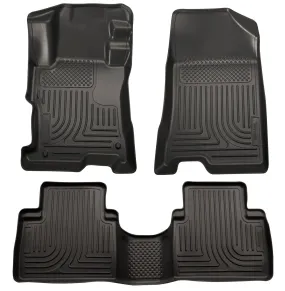 2008-2012 Honda Accord 4 Door Front & 2nd Seat Floor Liners - Black