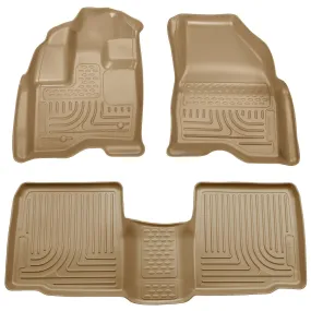 2009-2014 Lincoln MKS Front & 2nd Seat Floor Liners - Tan