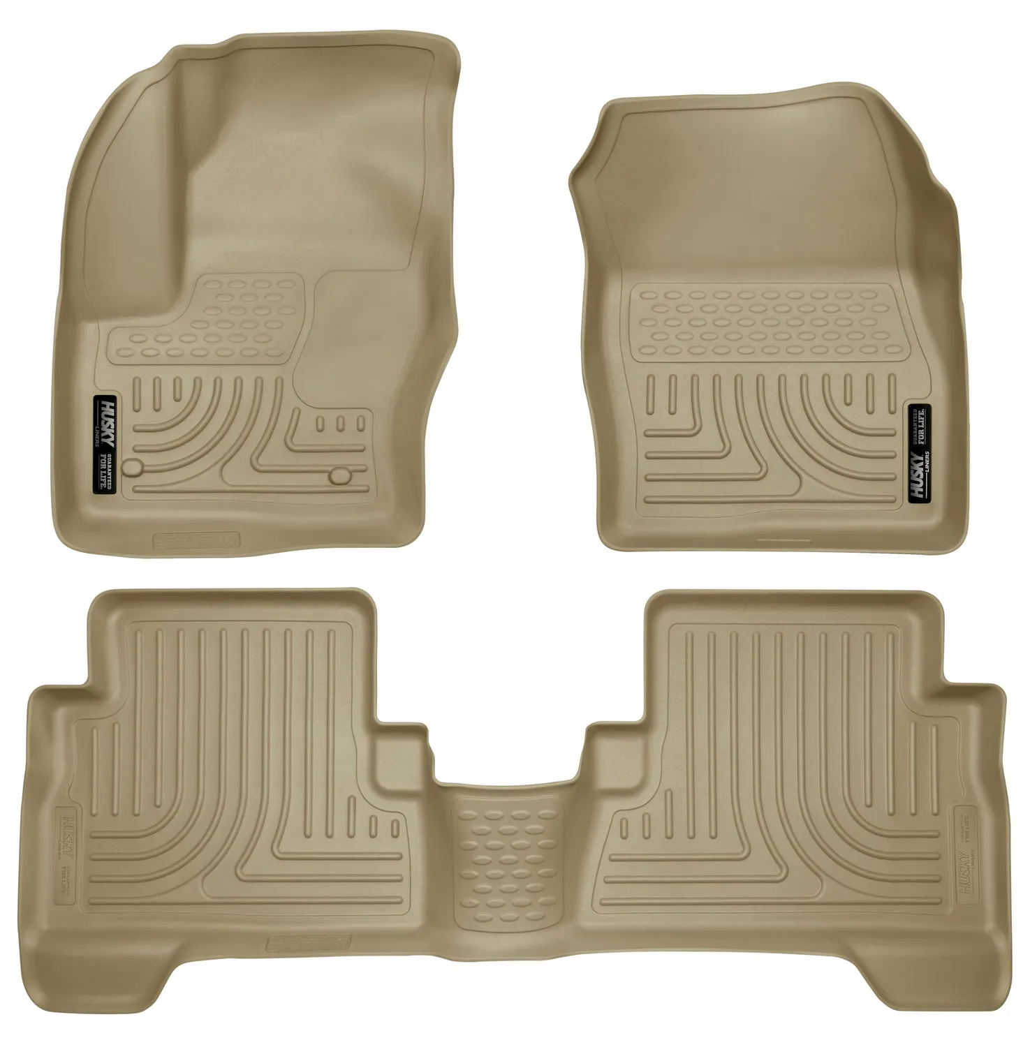 2013-2014 Ford C Max, 2013-2015 Escape Front & 2nd Seat Floor Liners - Tan