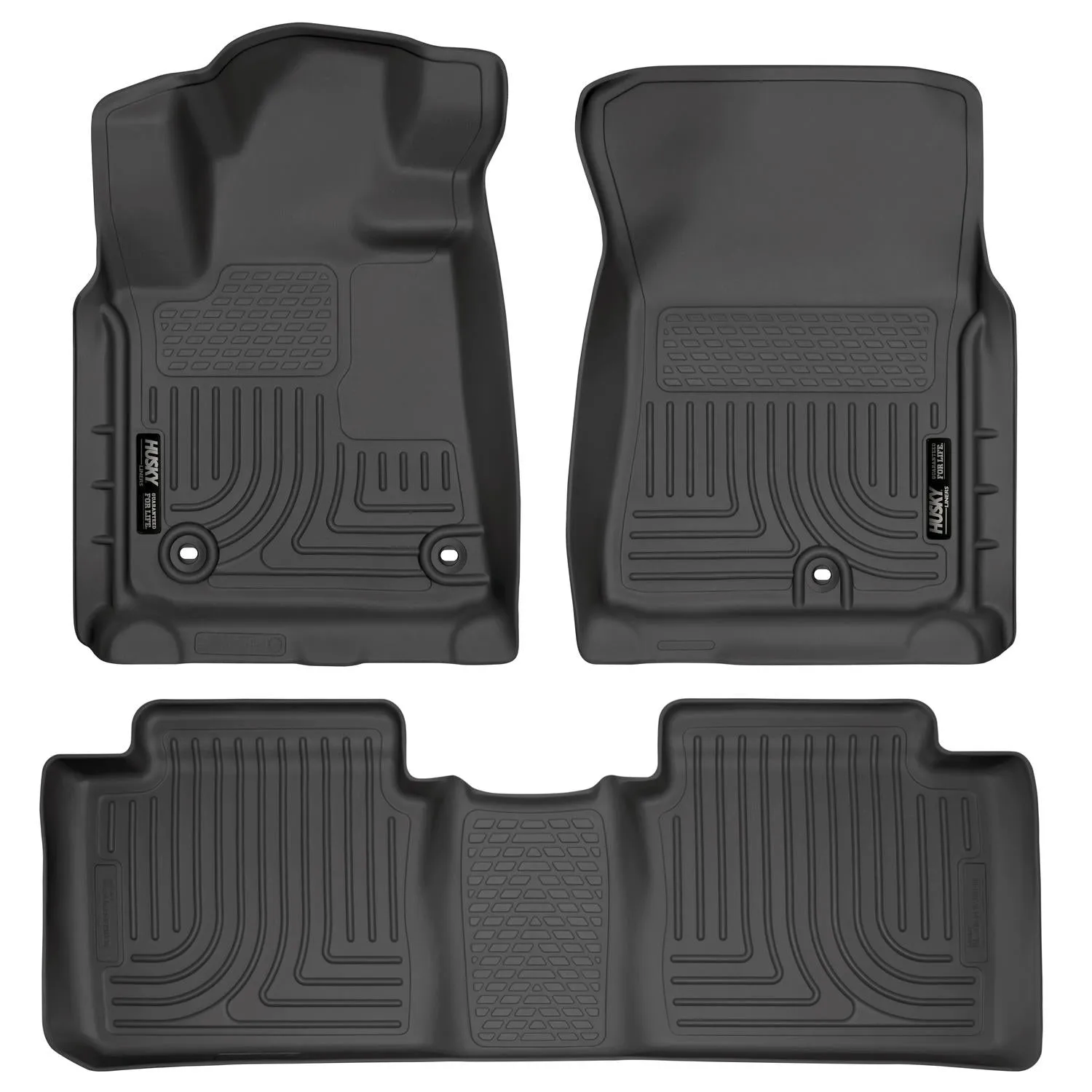 2014 Toyota Tundra Double Cab Front & 2nd Seat Floor Liners - Black