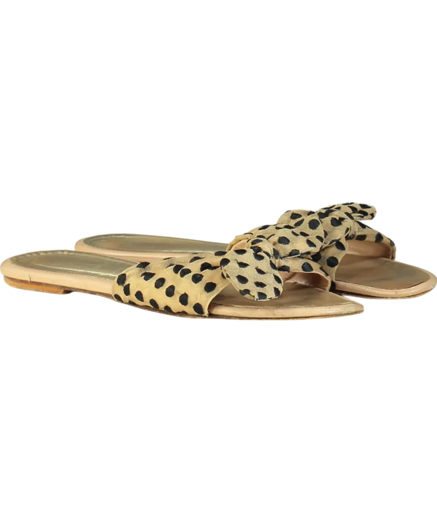 A PIEDI Beige Polka Dot Sandals UK 7 EU 40 👠