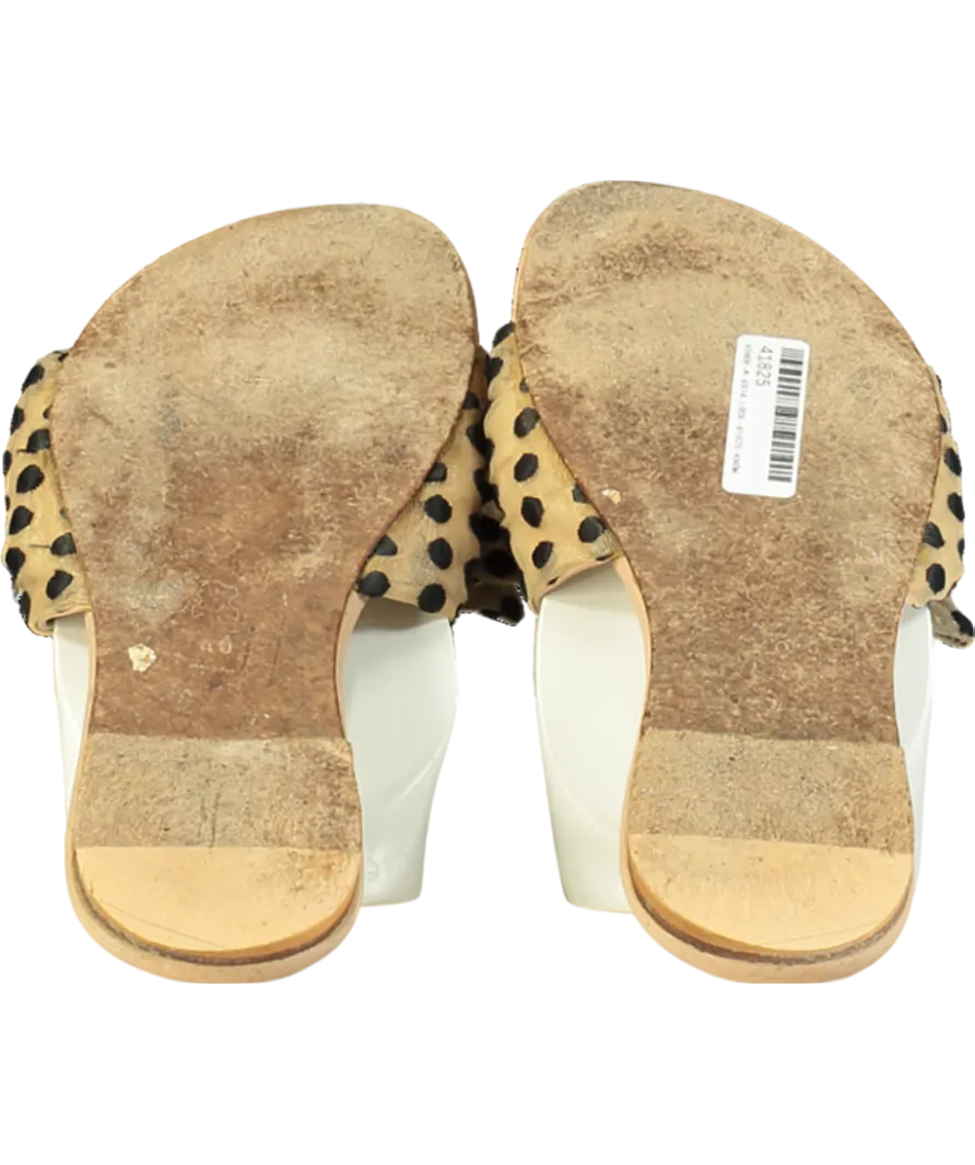 A PIEDI Beige Polka Dot Sandals UK 7 EU 40 👠