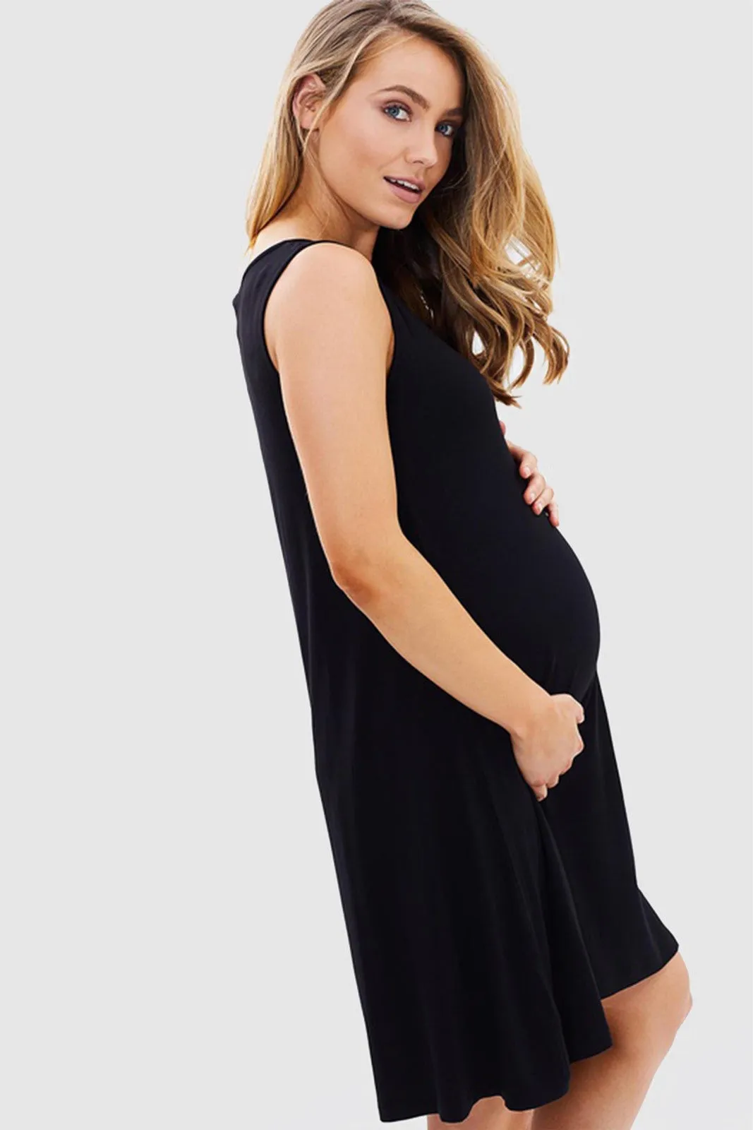 Adele Maternity Dress - Black