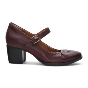 Aetrex Sara Heeled Mary Jane (Women) - Burgundy