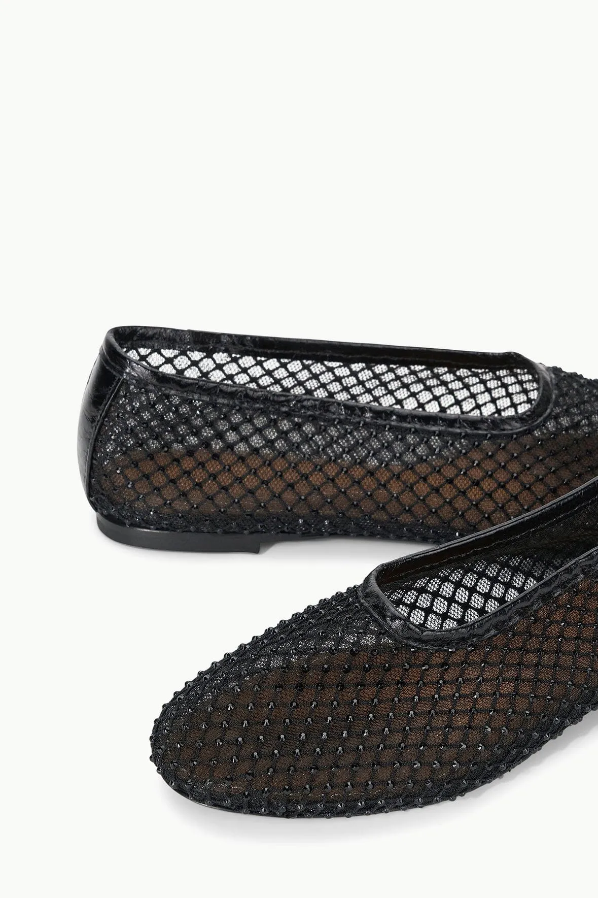 ALBA BALLET FLAT | BLACK CRYSTAL MESH