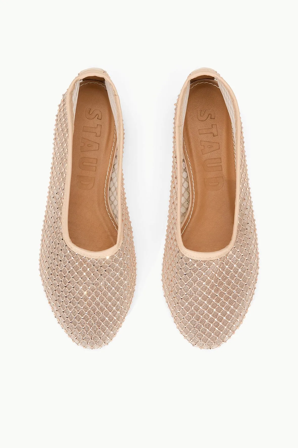 ALBA BALLET FLAT | CHAMPAGNE CRYSTAL MESH