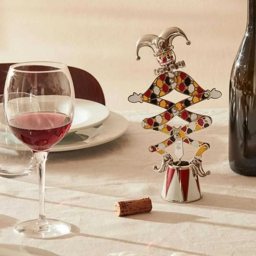 Alessi MW35 Circus The Jester corkscrew with decoration limited edition