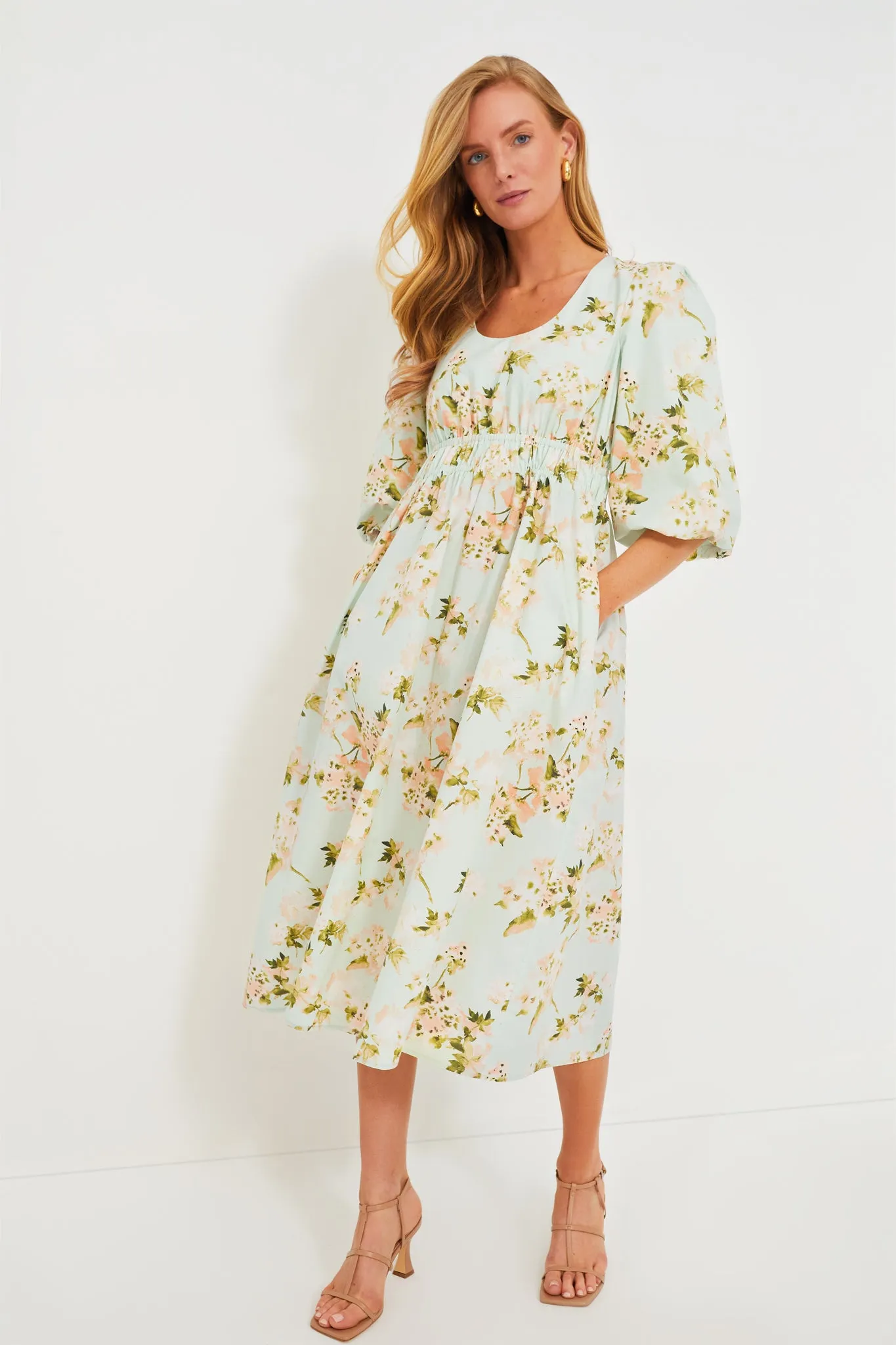 Aqua Watercolor Marlena Dress