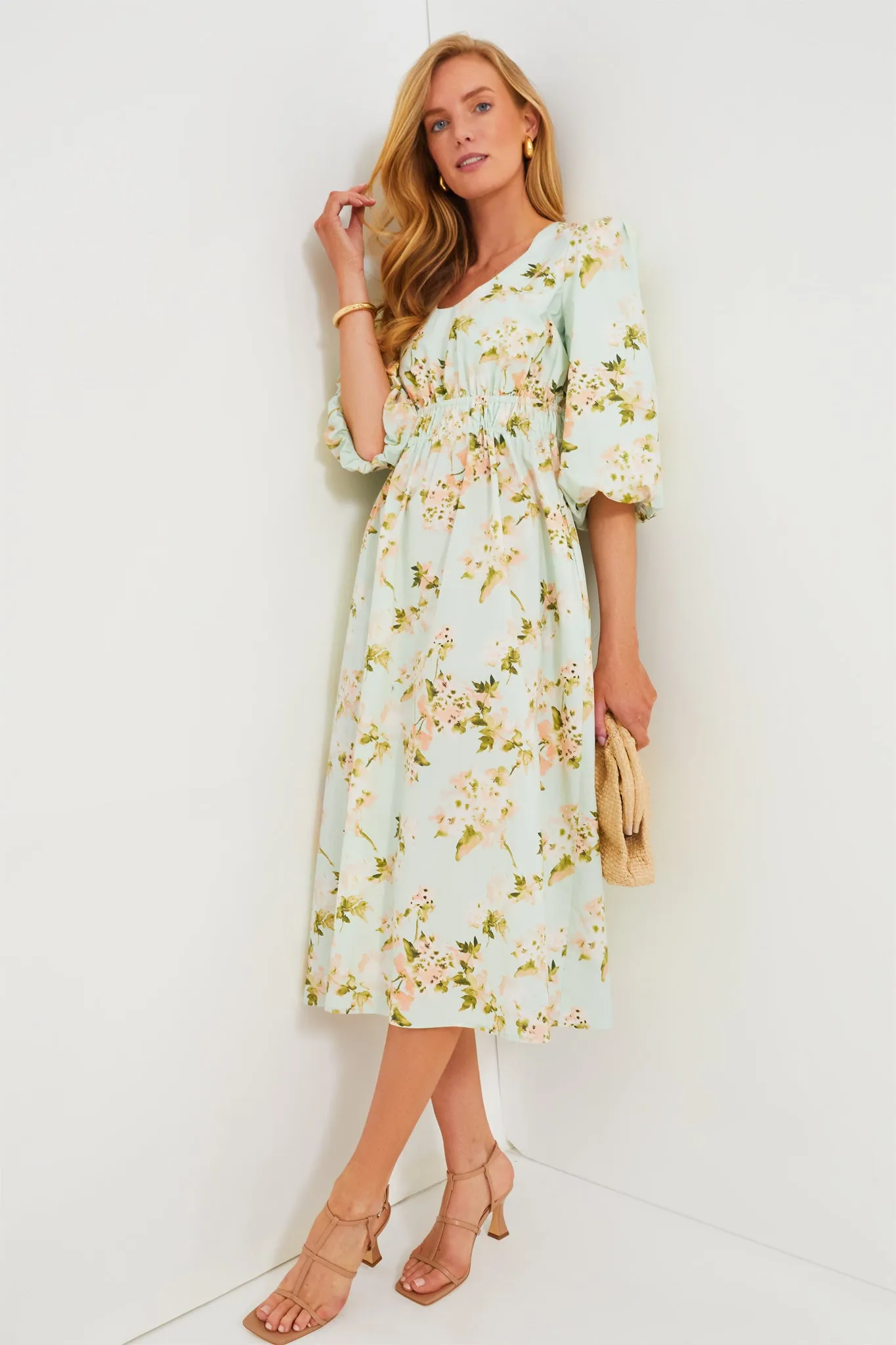 Aqua Watercolor Marlena Dress