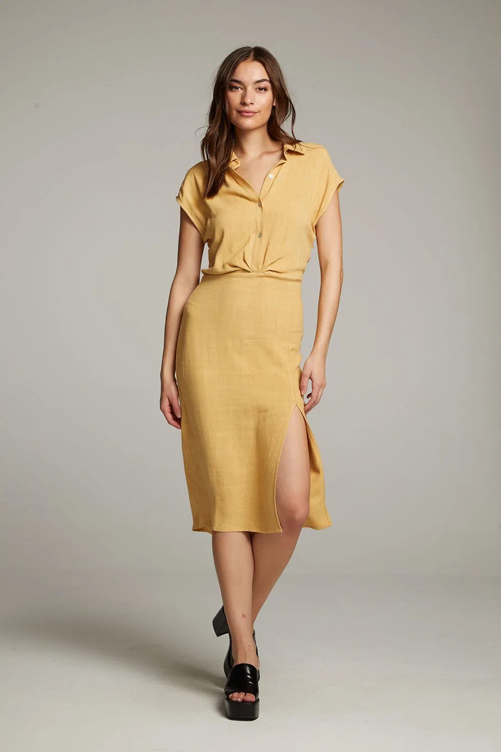 Atlantic Parchment Midi Dress