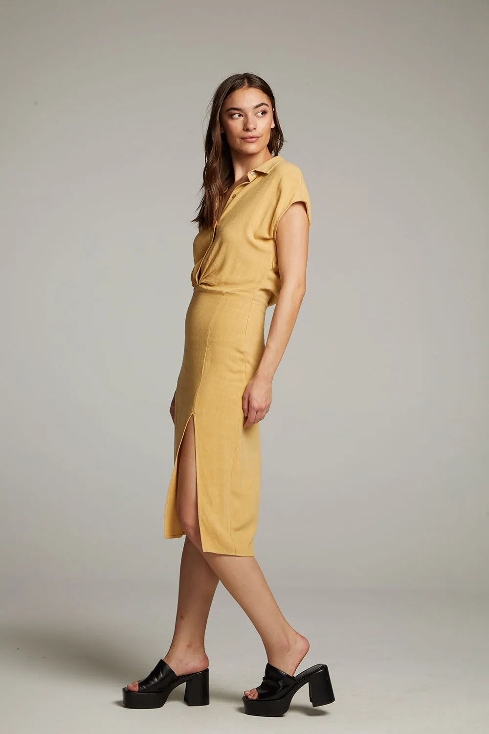 Atlantic Parchment Midi Dress