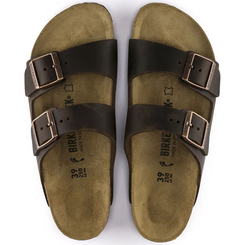 Birkenstock Arizona Oiled Leather Sandal in Habana