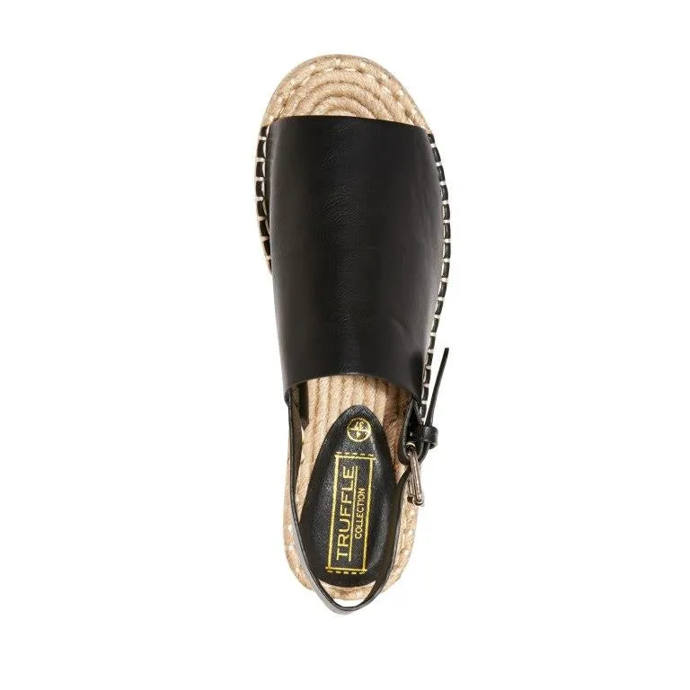 Black Jute Flatform Sandal