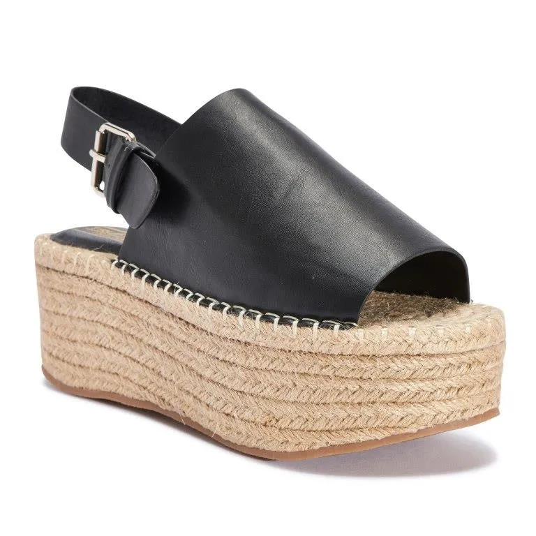 Black Jute Flatform Sandal