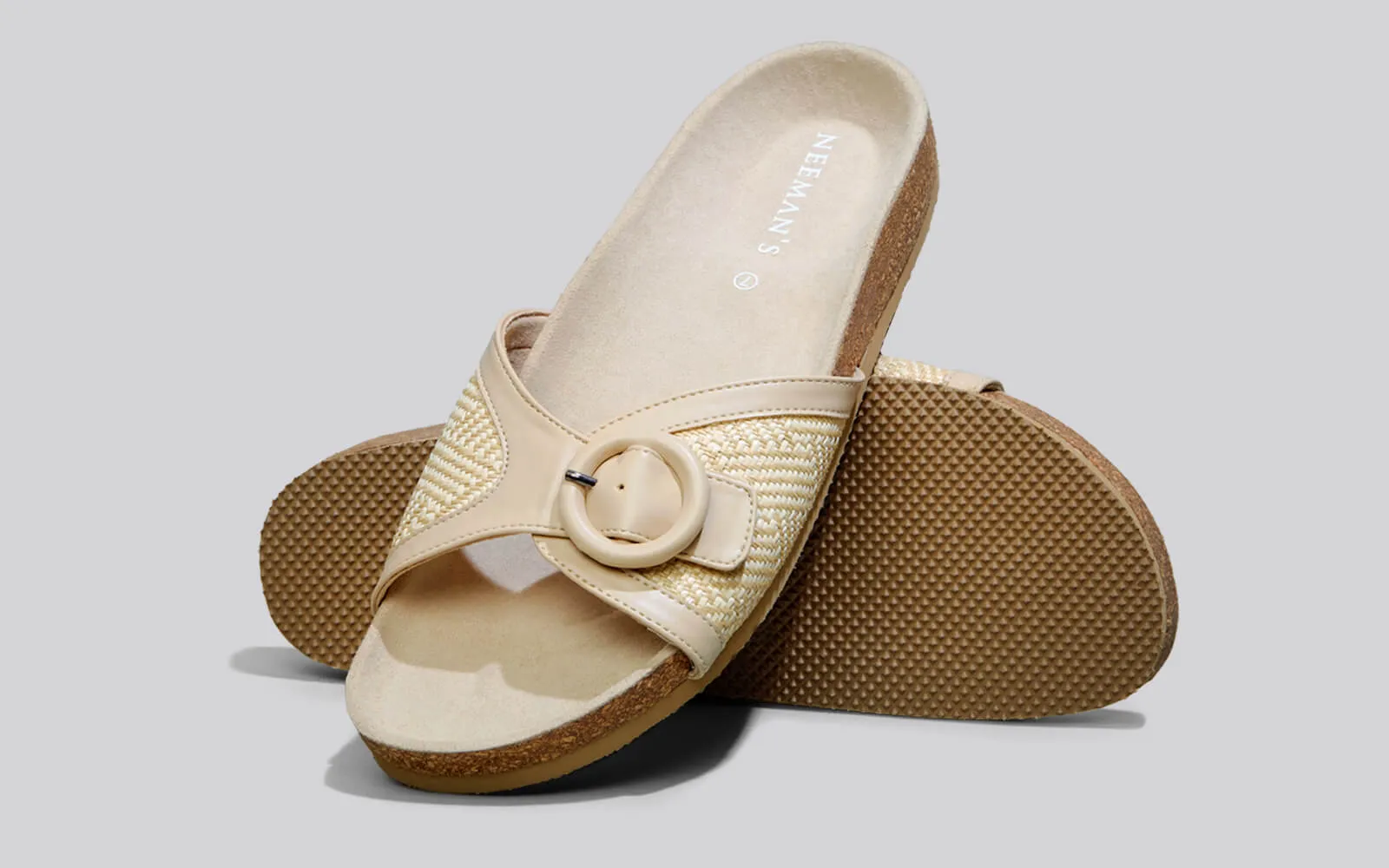 Boheme Chic Slides : Beige