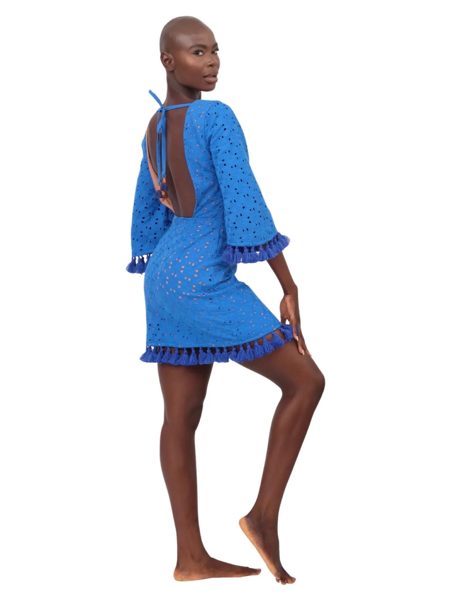 Bonanza Tassel Dress - Blue