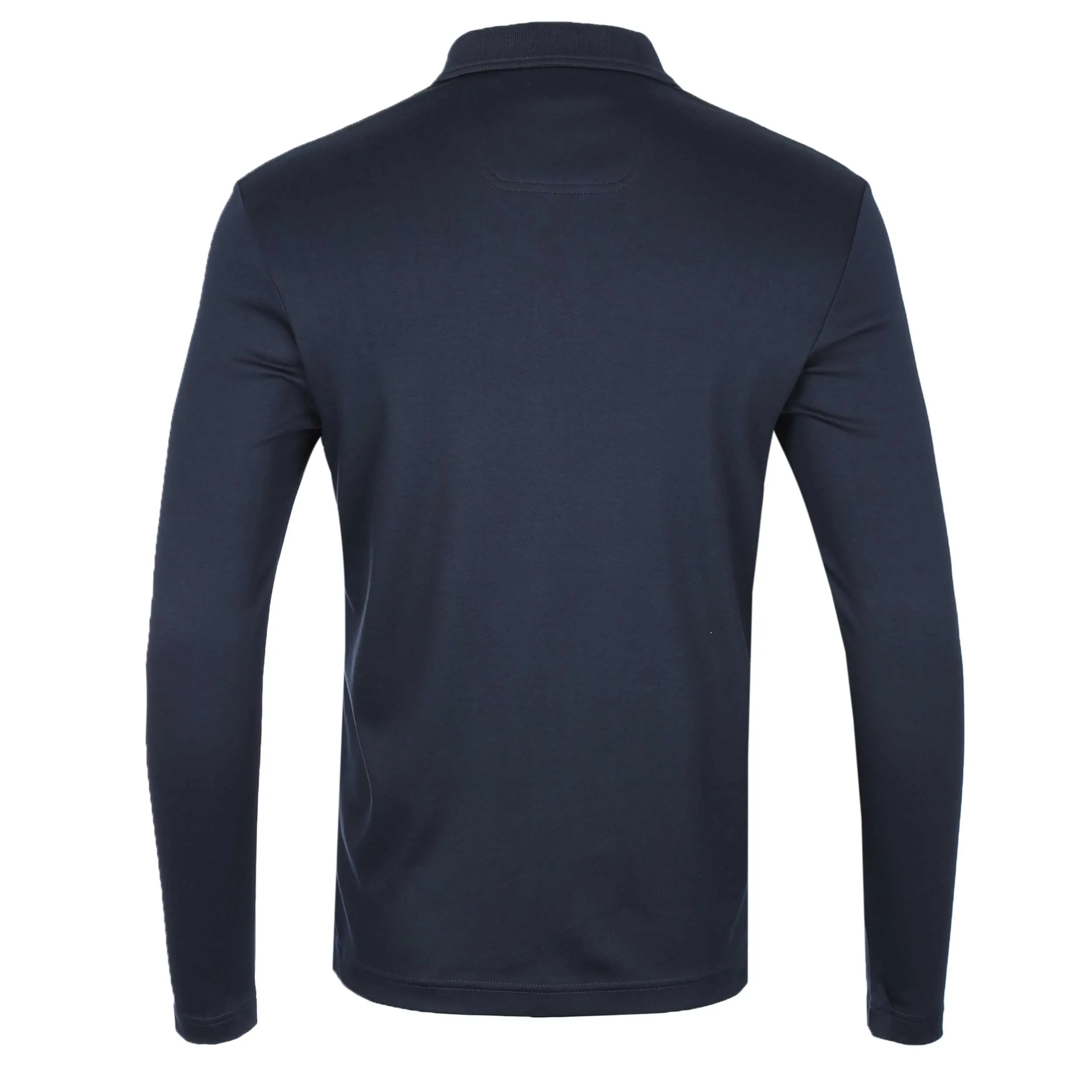 BOSS Pirol Long Sleeve Polo Shirt in Navy