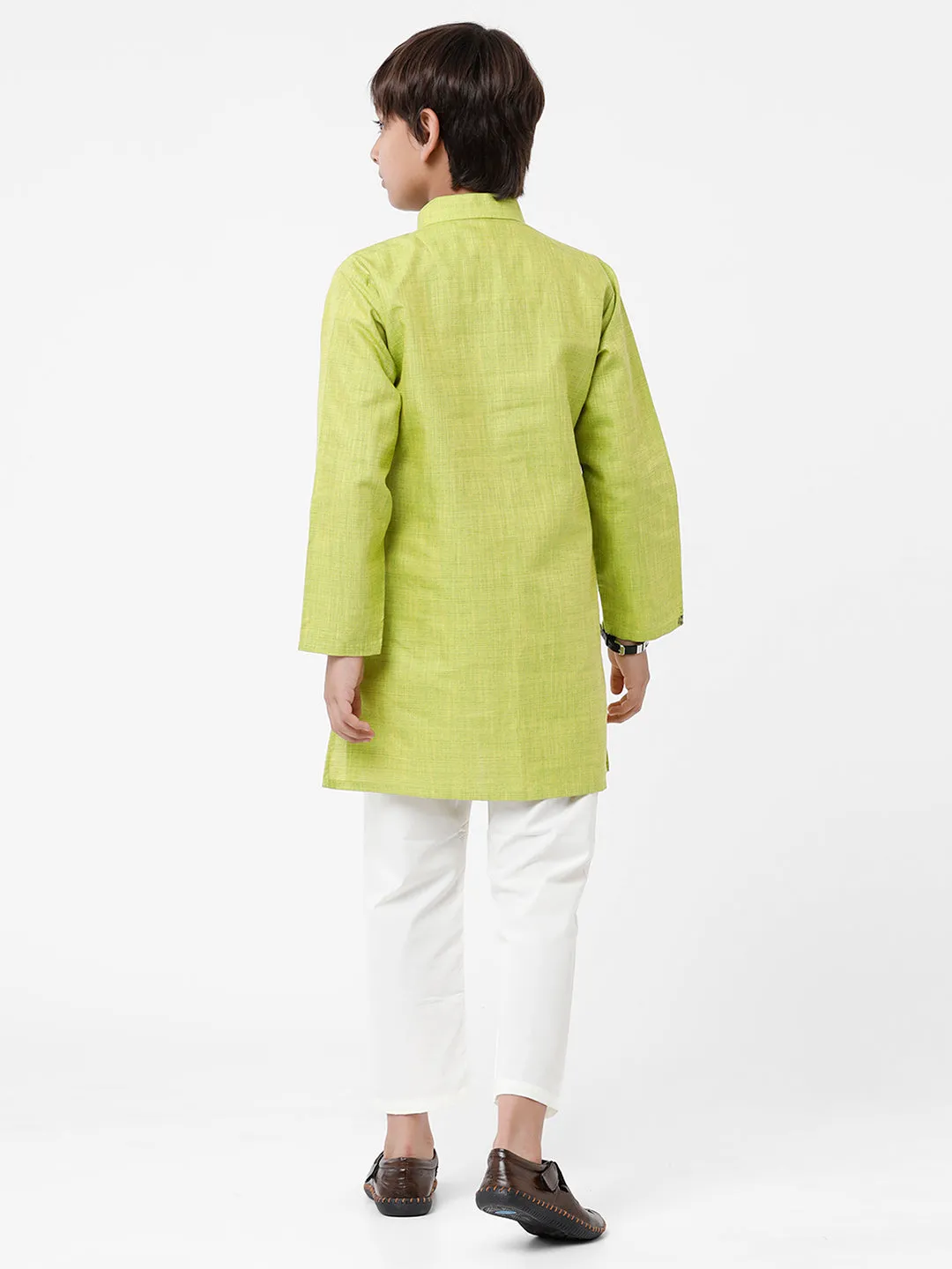 Boys Kurta Pyjama Set Fuego Green