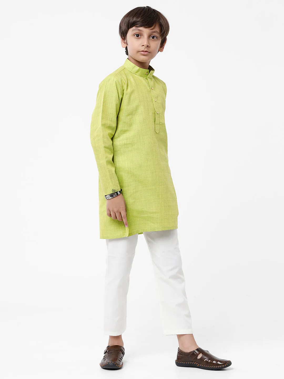 Boys Kurta Pyjama Set Fuego Green