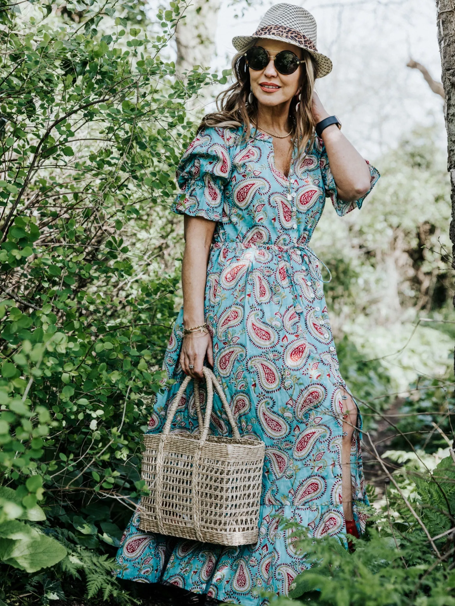 'CHERISH' SHIRTDRESS PAISLEY AZURE