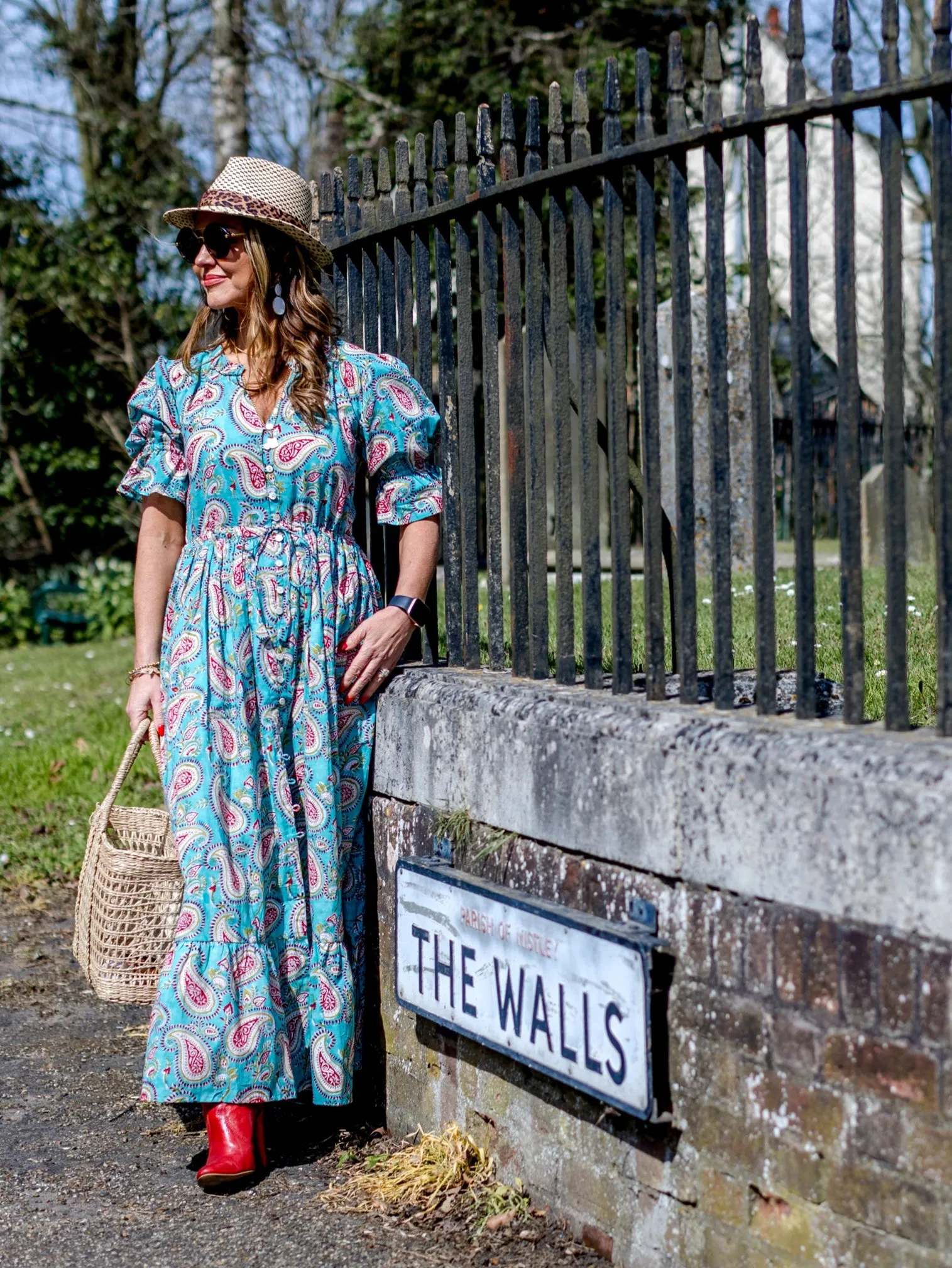 'CHERISH' SHIRTDRESS PAISLEY AZURE