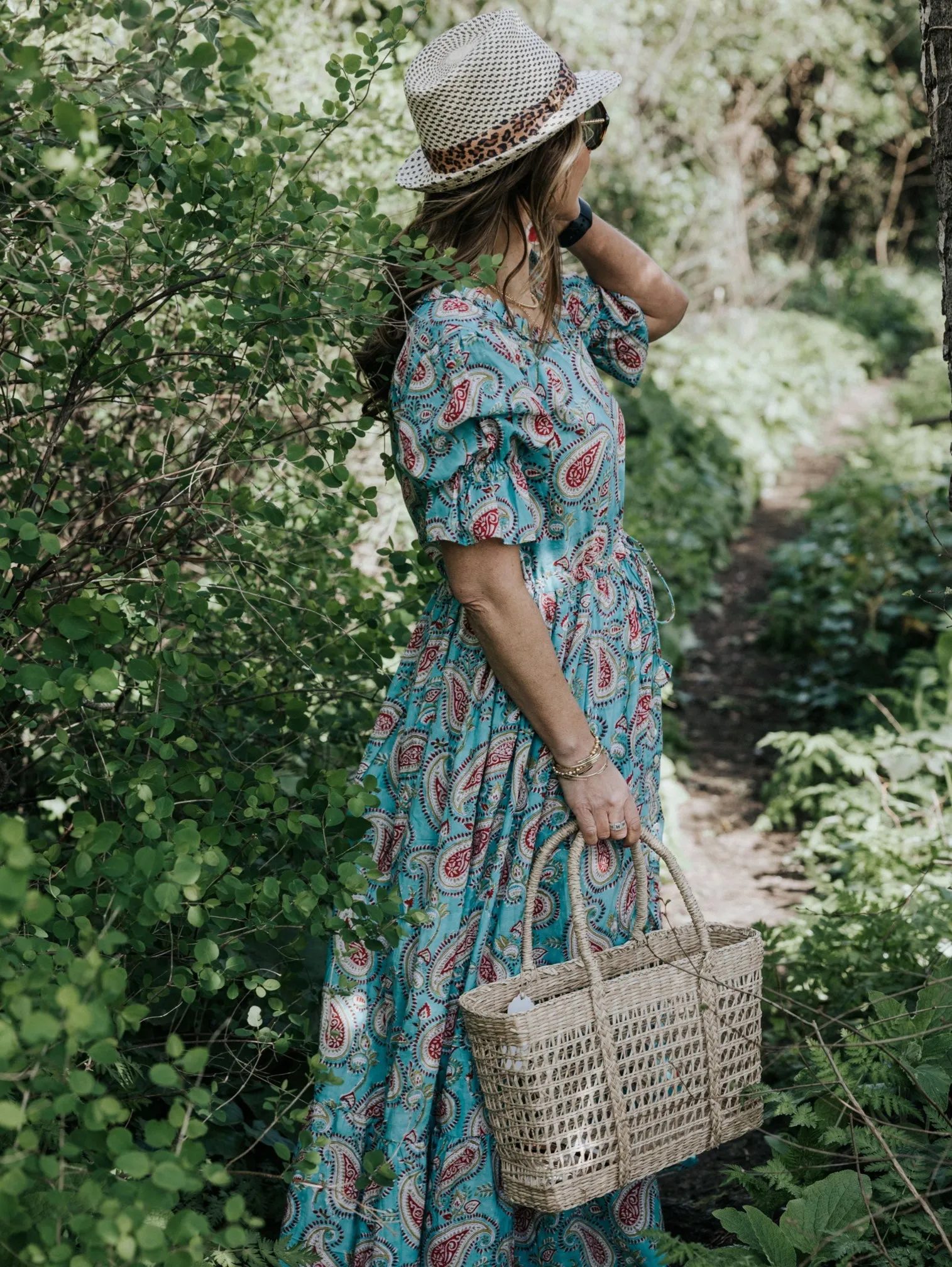 'CHERISH' SHIRTDRESS PAISLEY AZURE