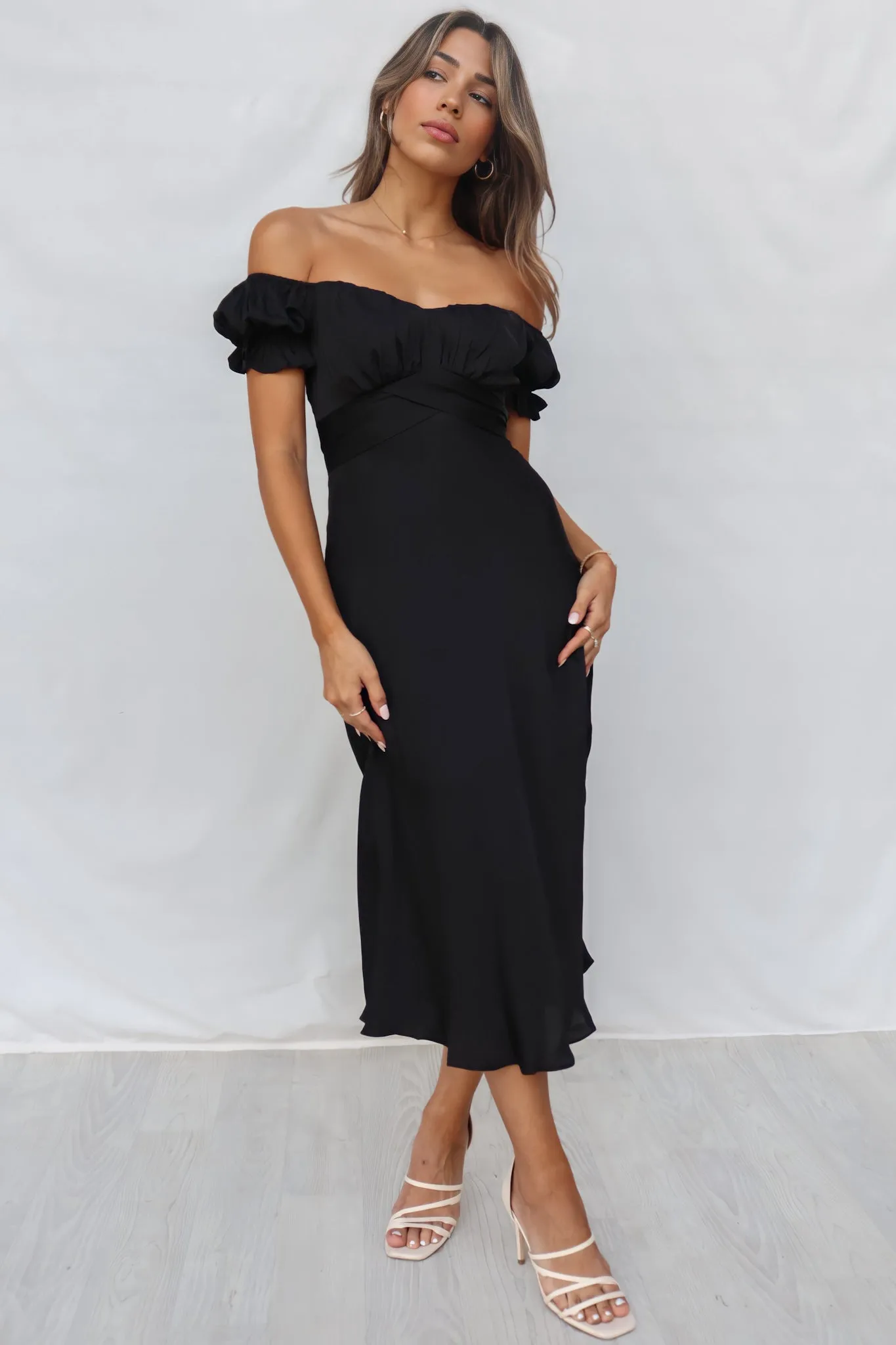 Claudia Midi Dress - Black