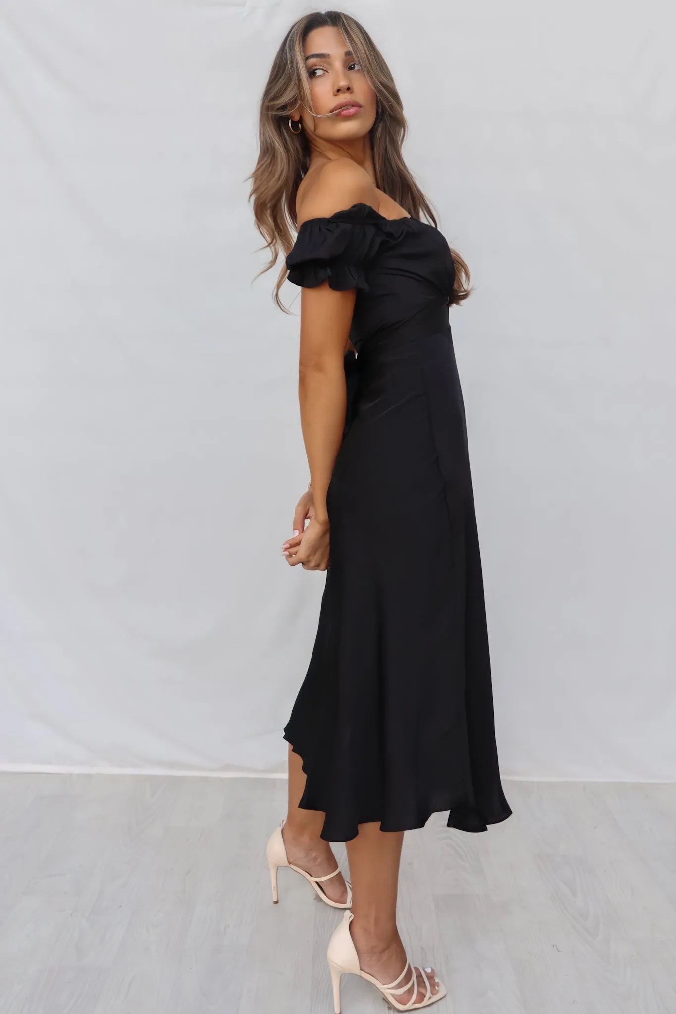 Claudia Midi Dress - Black