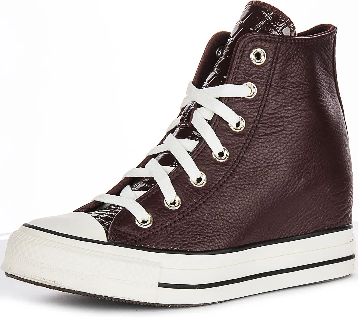 Converse All Star A12349C Wedge In Burgundy Leather