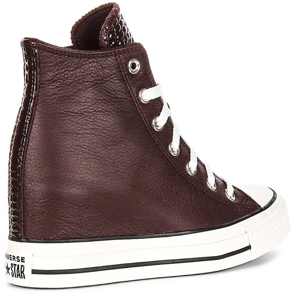 Converse All Star A12349C Wedge In Burgundy Leather