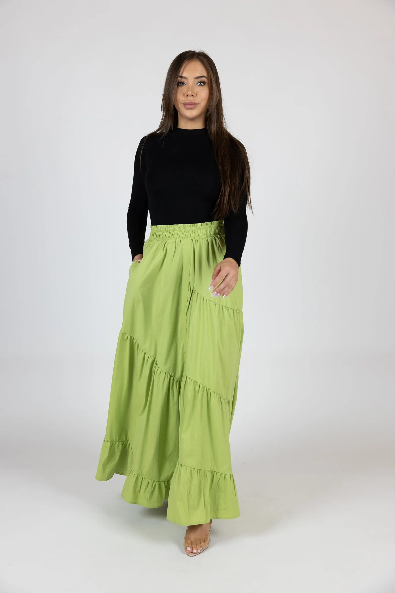 Cotton Tiered Skirt