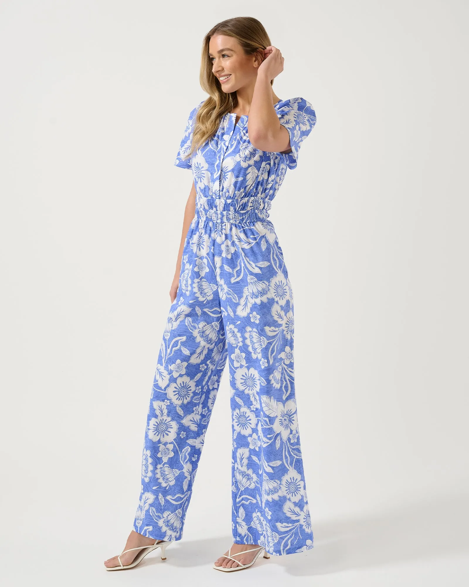 Cross Placket Jumpsuit