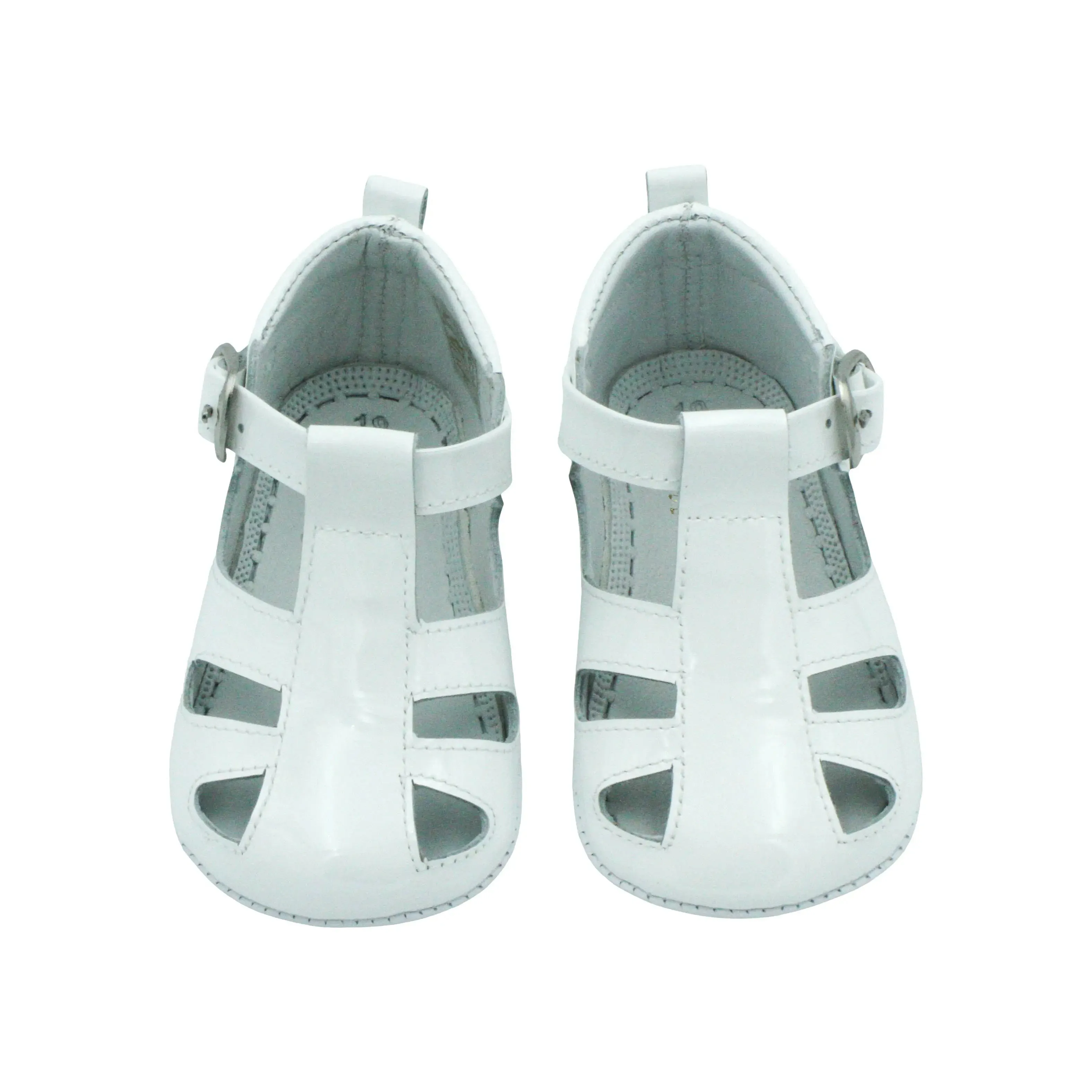 Cruz - White Patent Leather Baby Sandals