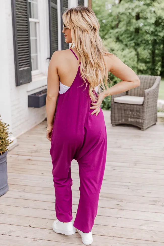 Day In The Life Magenta Jumpsuit FINAL SALE