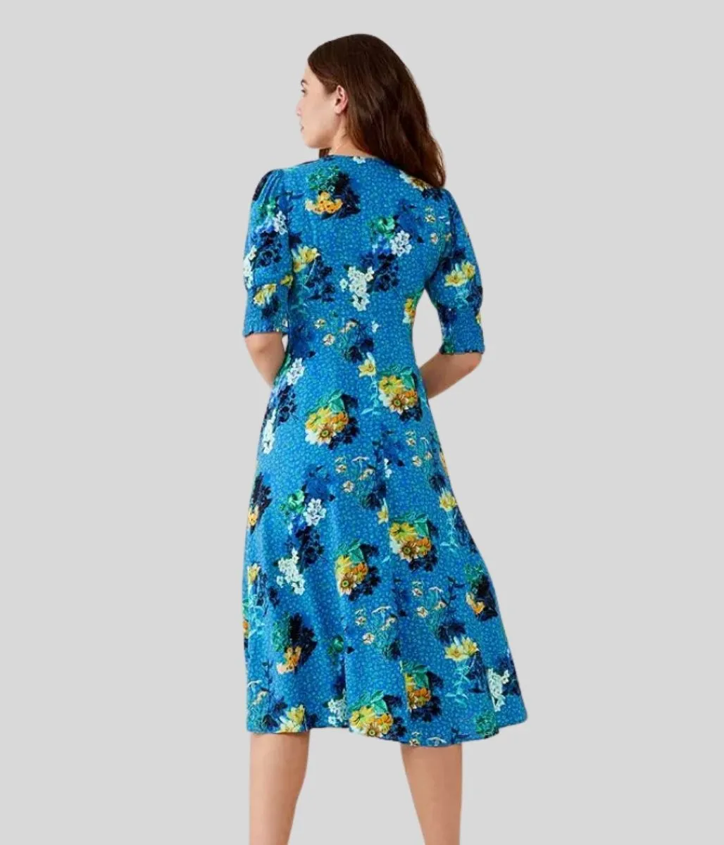 Deena Floral Midi Dress 8 10