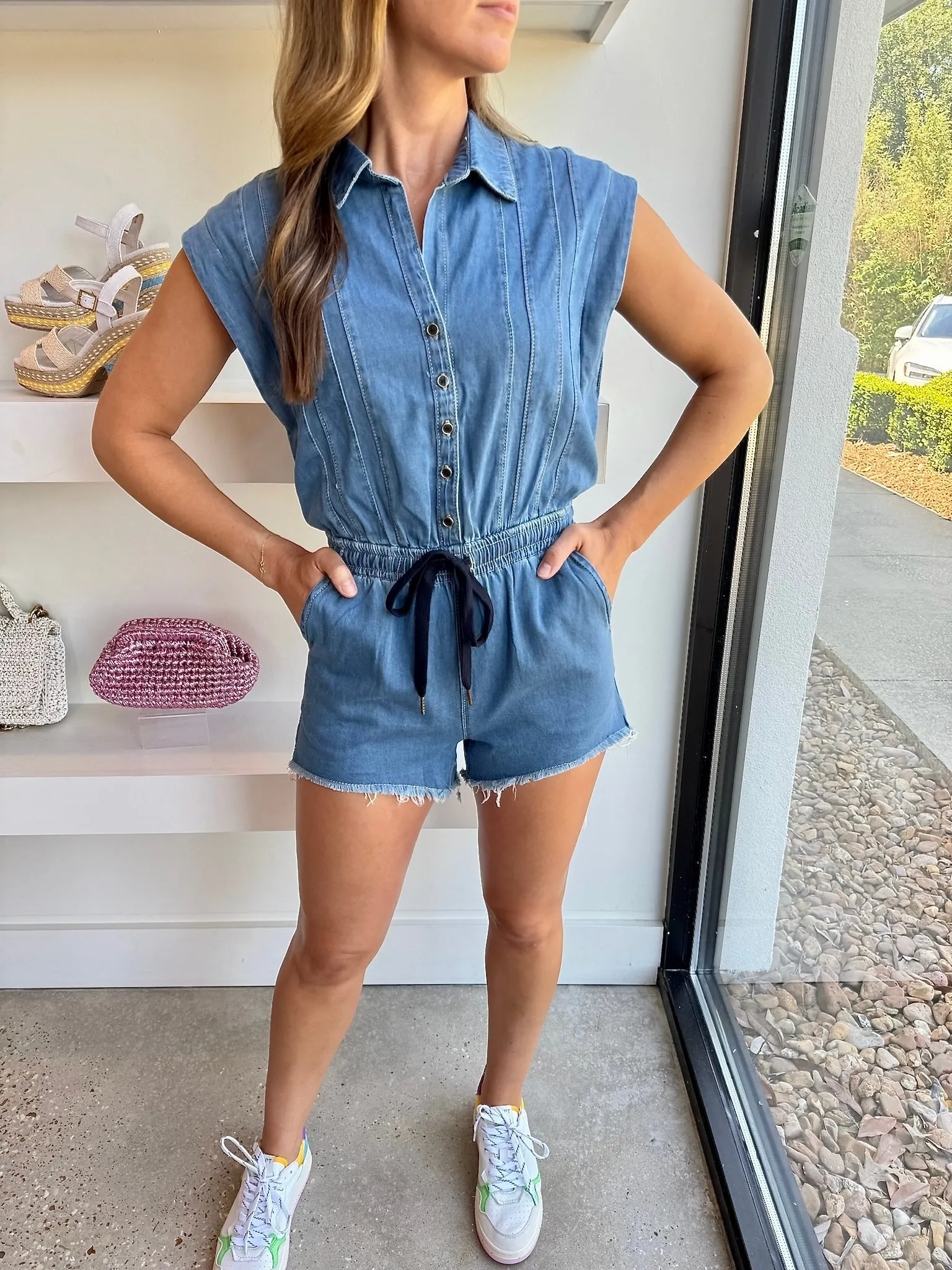 Denim Kimmy Romper