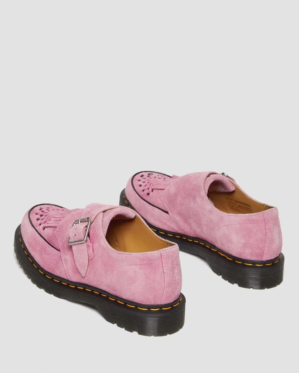 Dr Martens Ramsey Monk Suede Creepers - Fondant Pink Desert Oasis