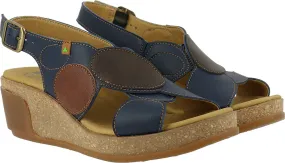 El Naturalista 5608T Leaves Cross Women's Wedge Sandal