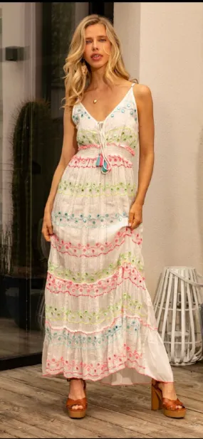 Embroidered Summer Maxi Dress