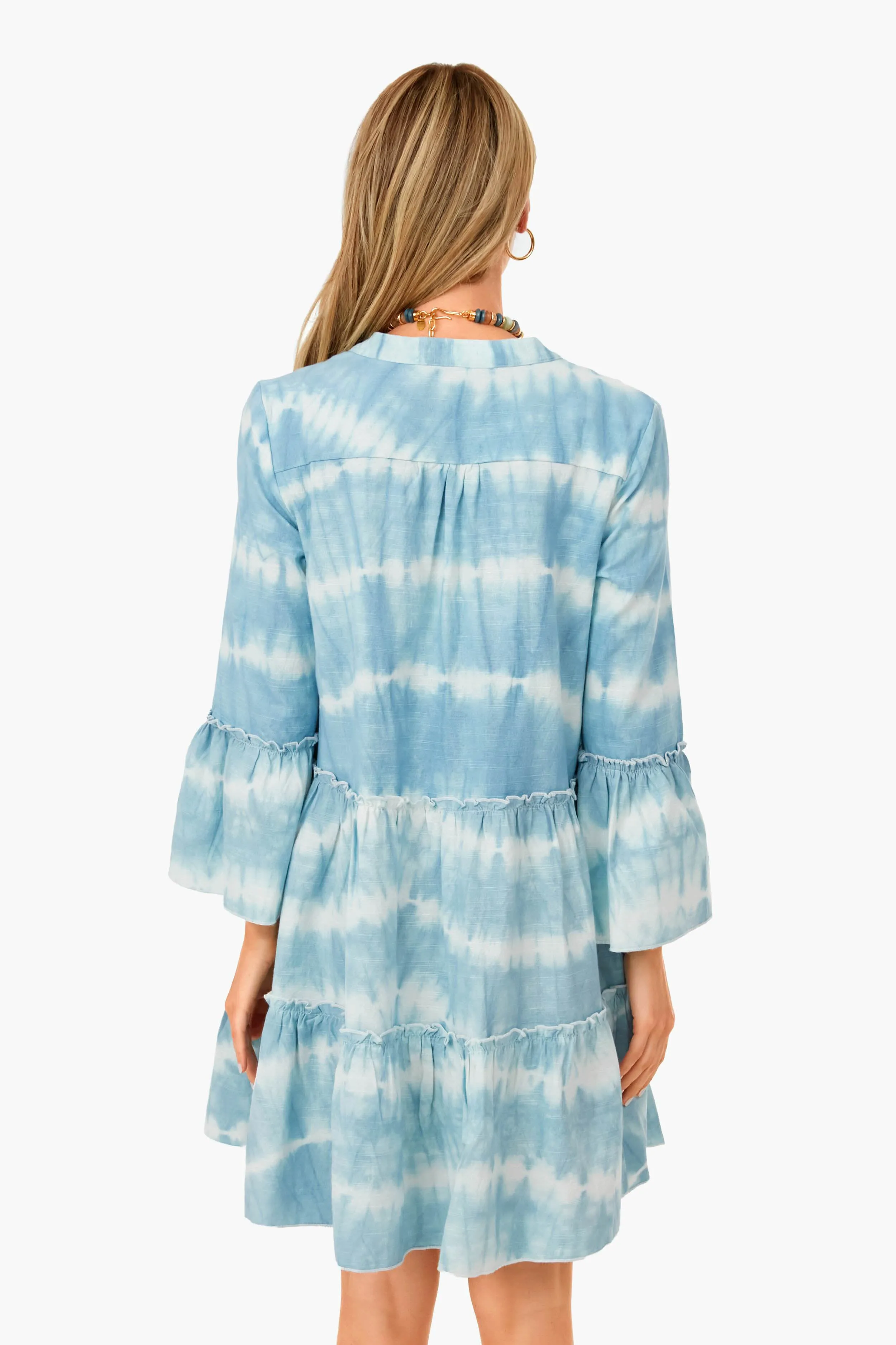 Faded Blue Vida Tie Dye Dress