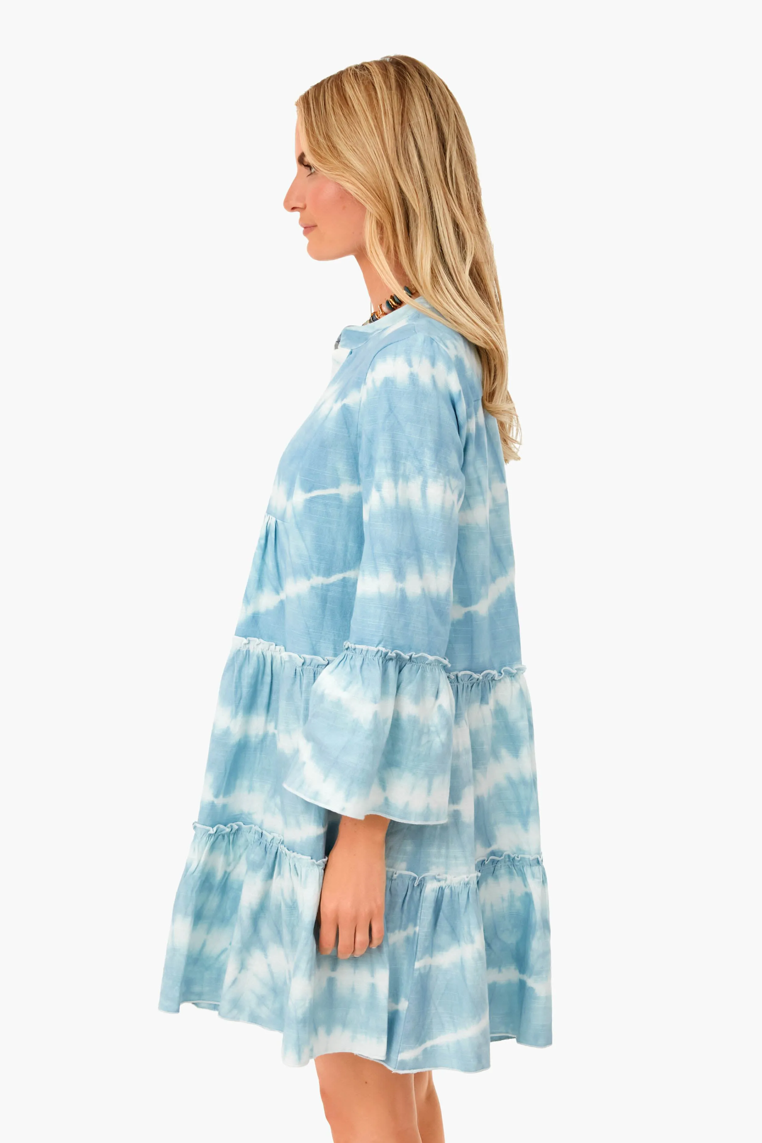 Faded Blue Vida Tie Dye Dress