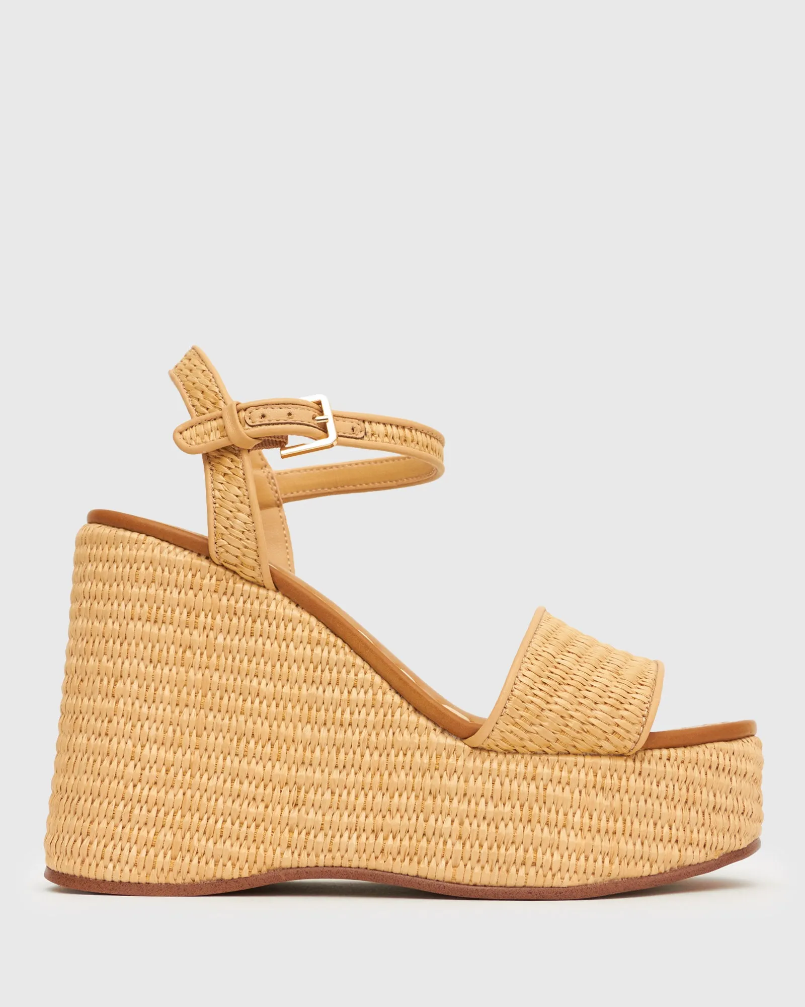 FAME Raffia Platform Wedges