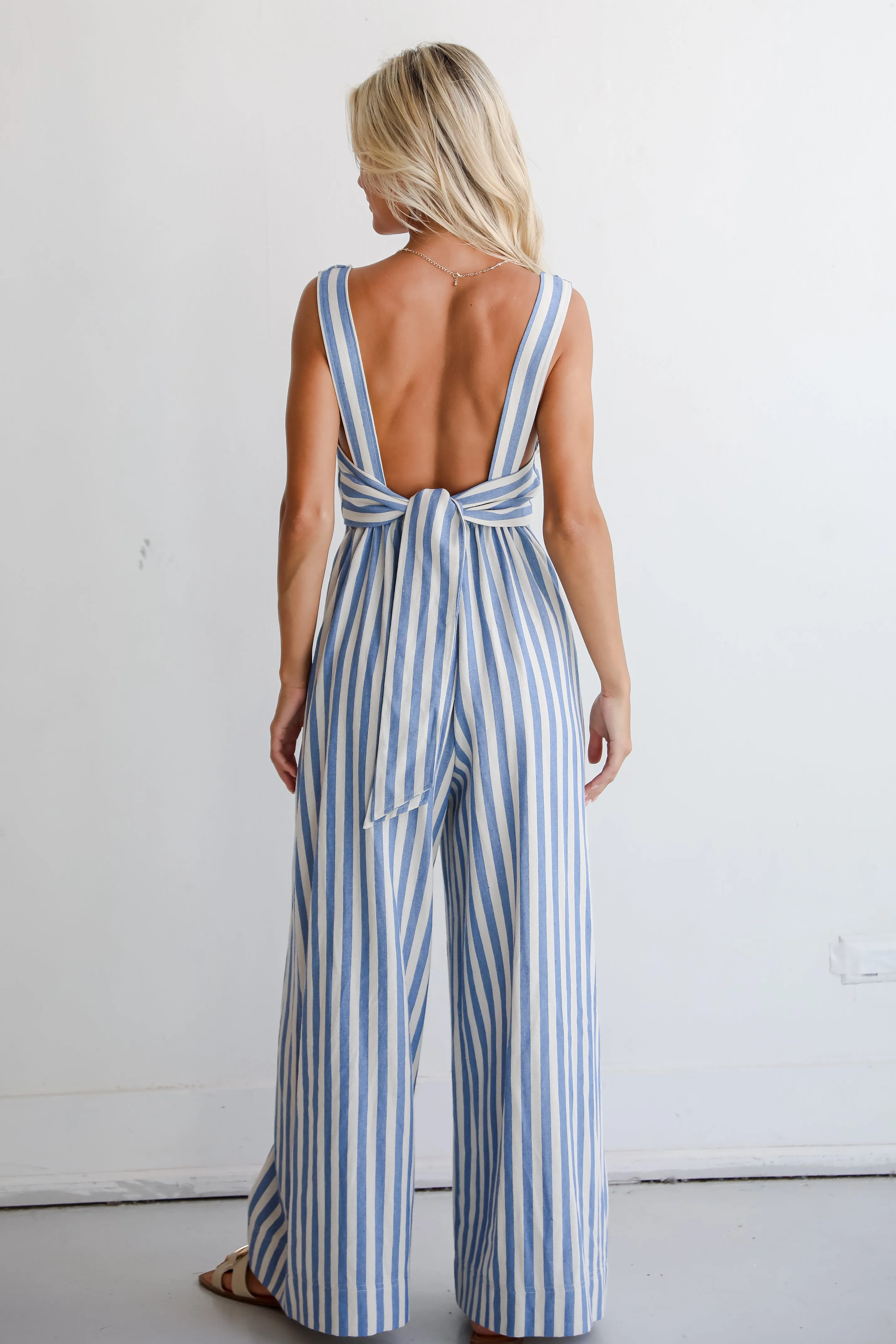 FINAL SALE - Adorable Chicness Striped Jumpsuit