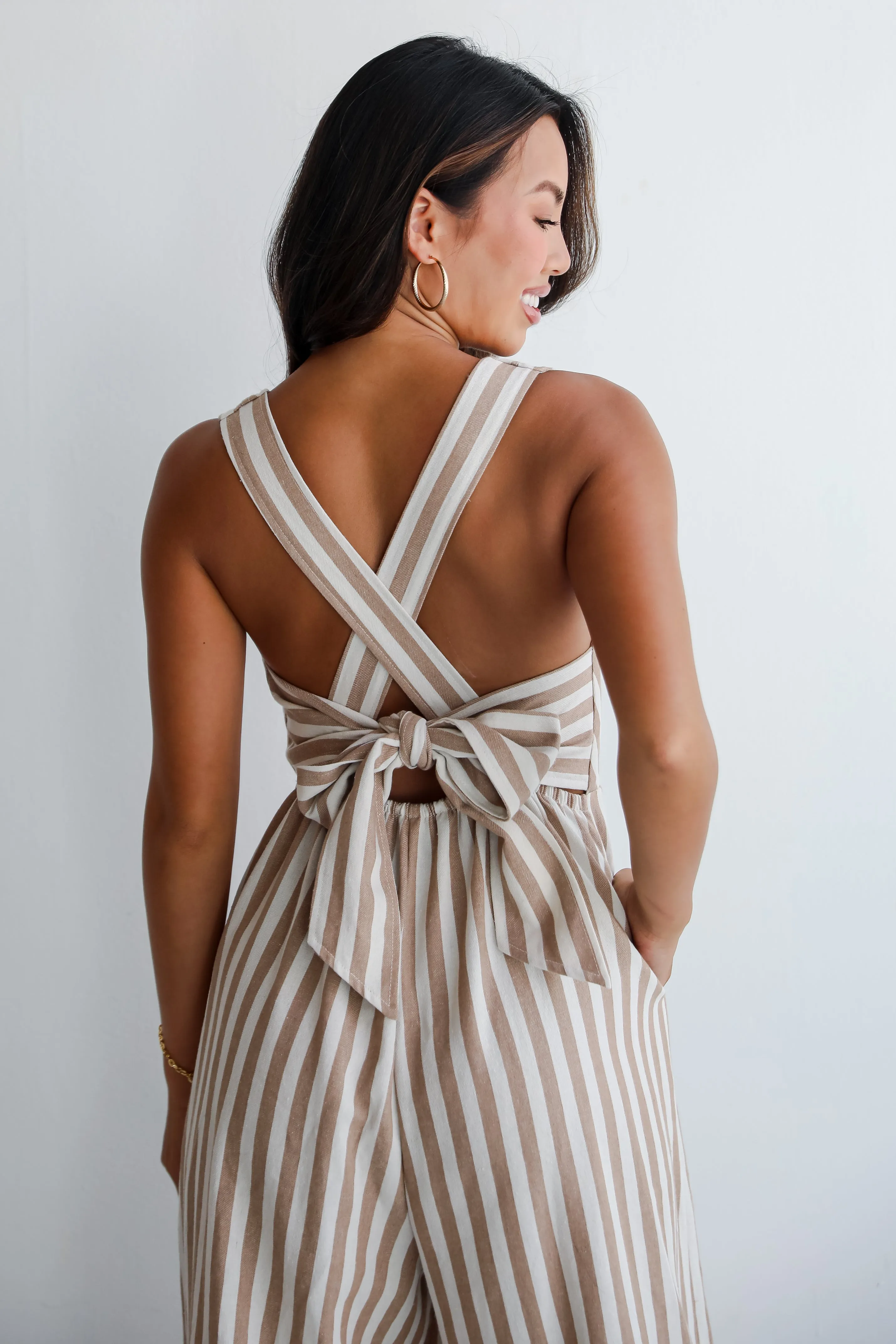 FINAL SALE - Adorable Chicness Striped Jumpsuit