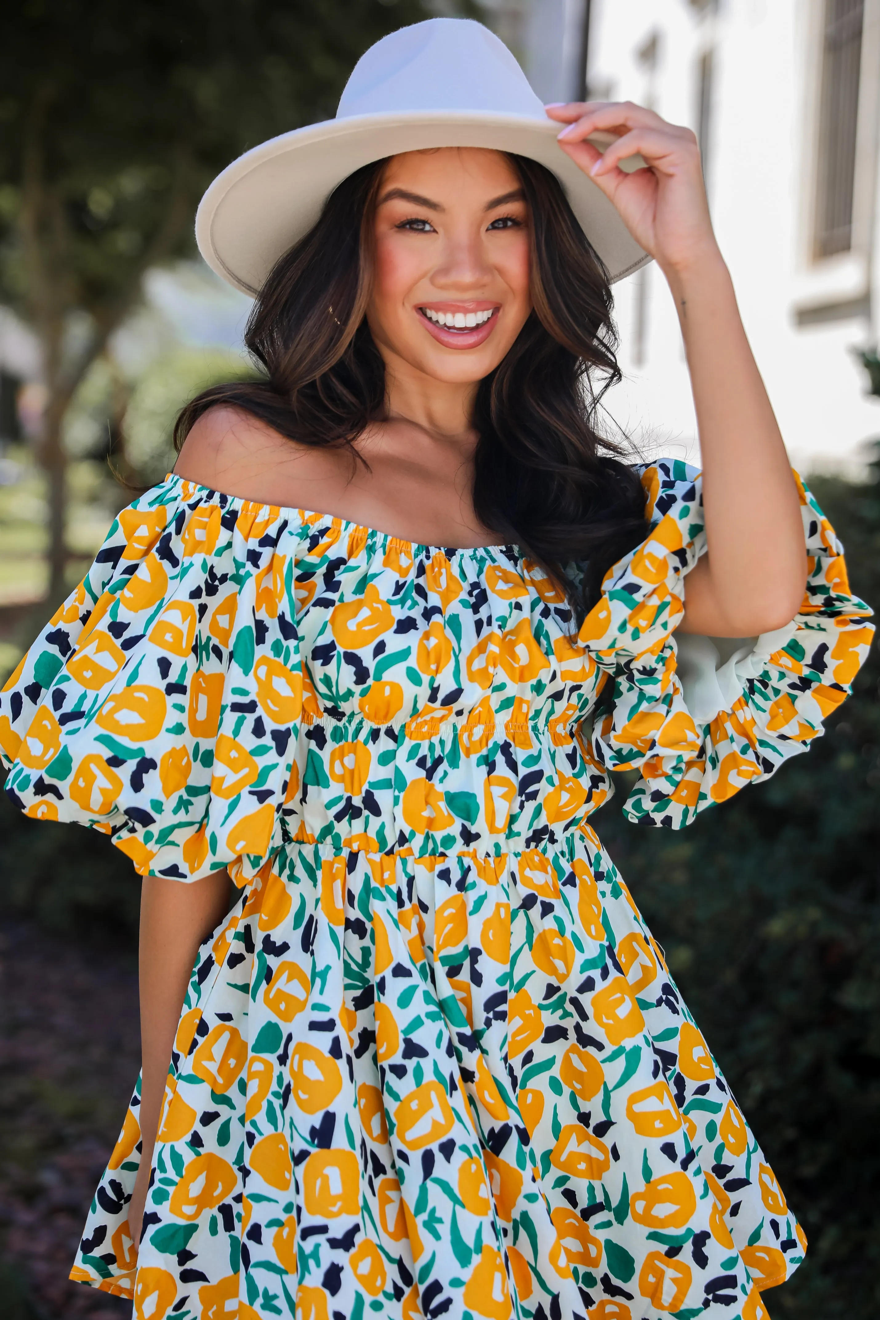 FINAL SALE - Fairytale Days Yellow Floral Mini Dress