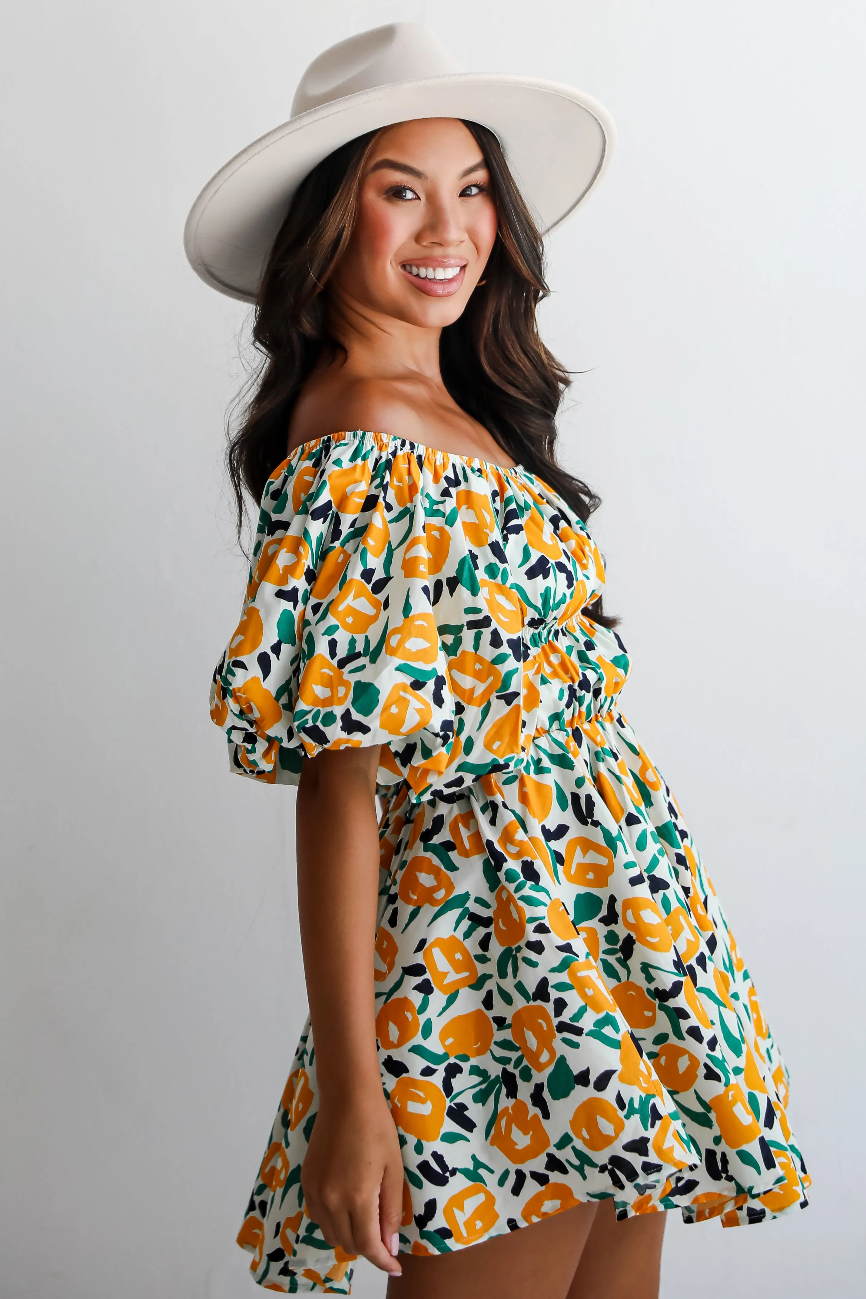 FINAL SALE - Fairytale Days Yellow Floral Mini Dress