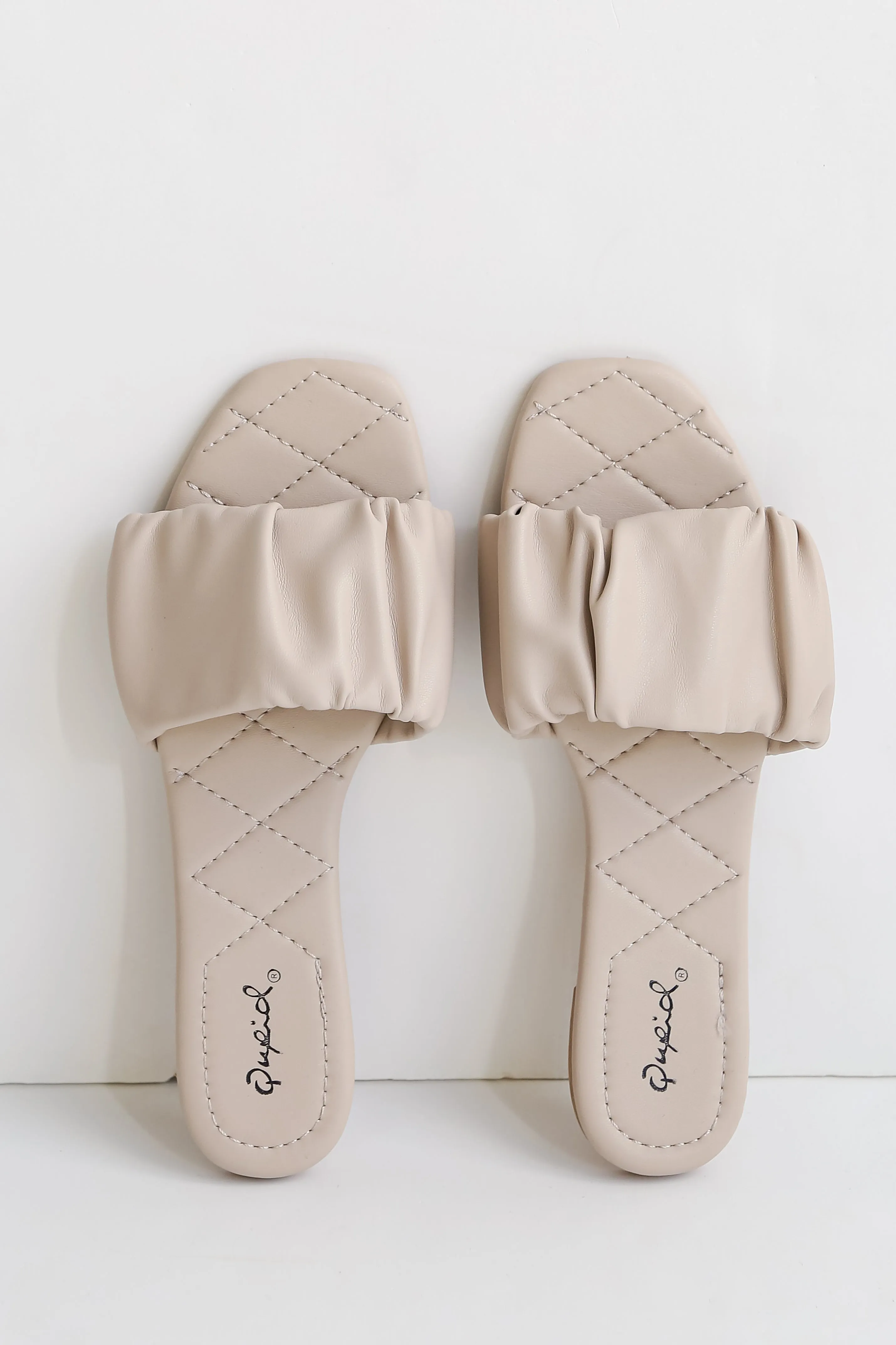 FINAL SALE - Live Your Best Life Grey Slide Sandals - DU DEAL